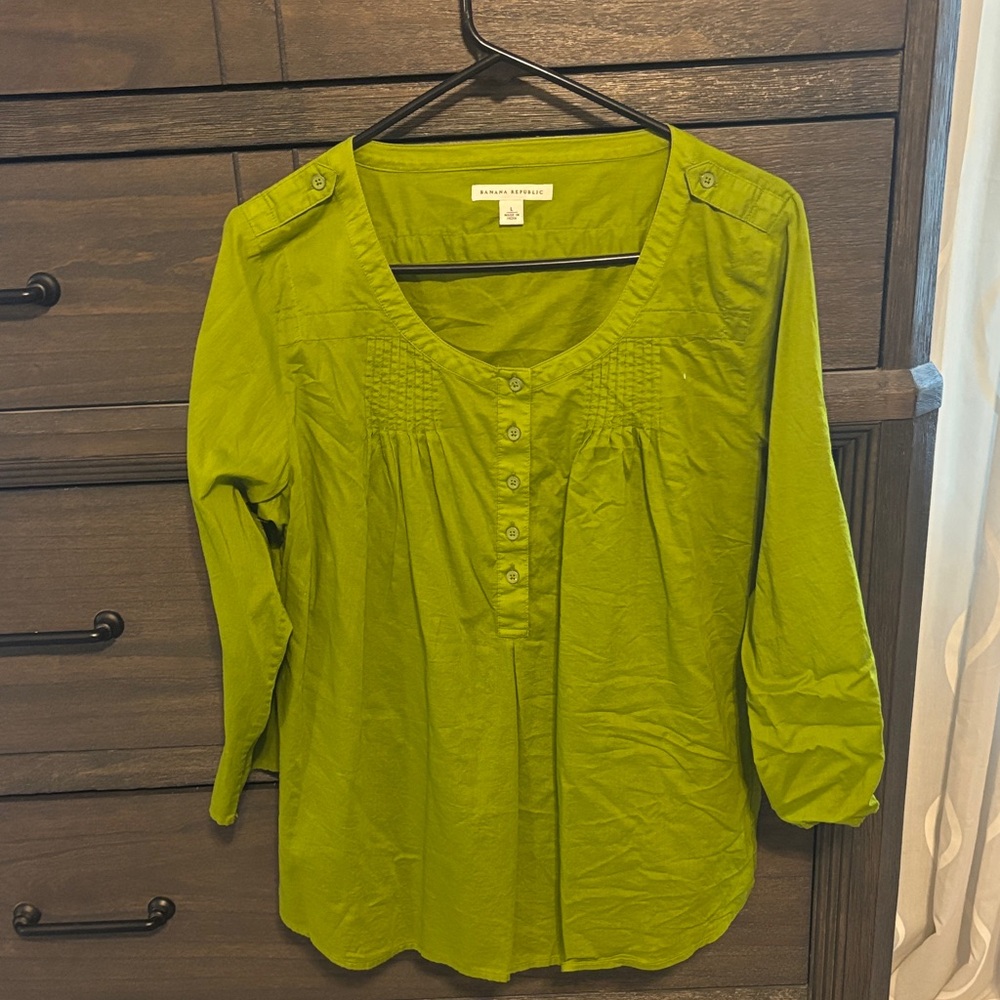 Banana Republic Lime Green Blouse
